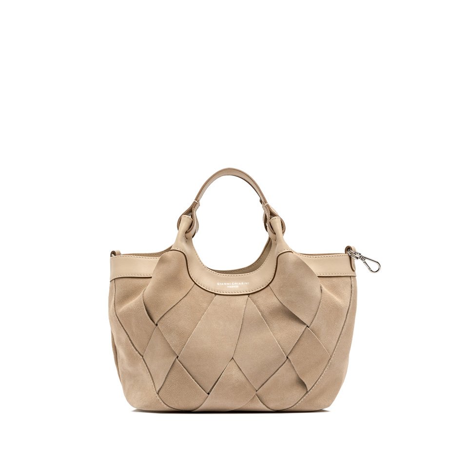 Gianni Chiarini Dua Nude Suede Leather Medium Tote