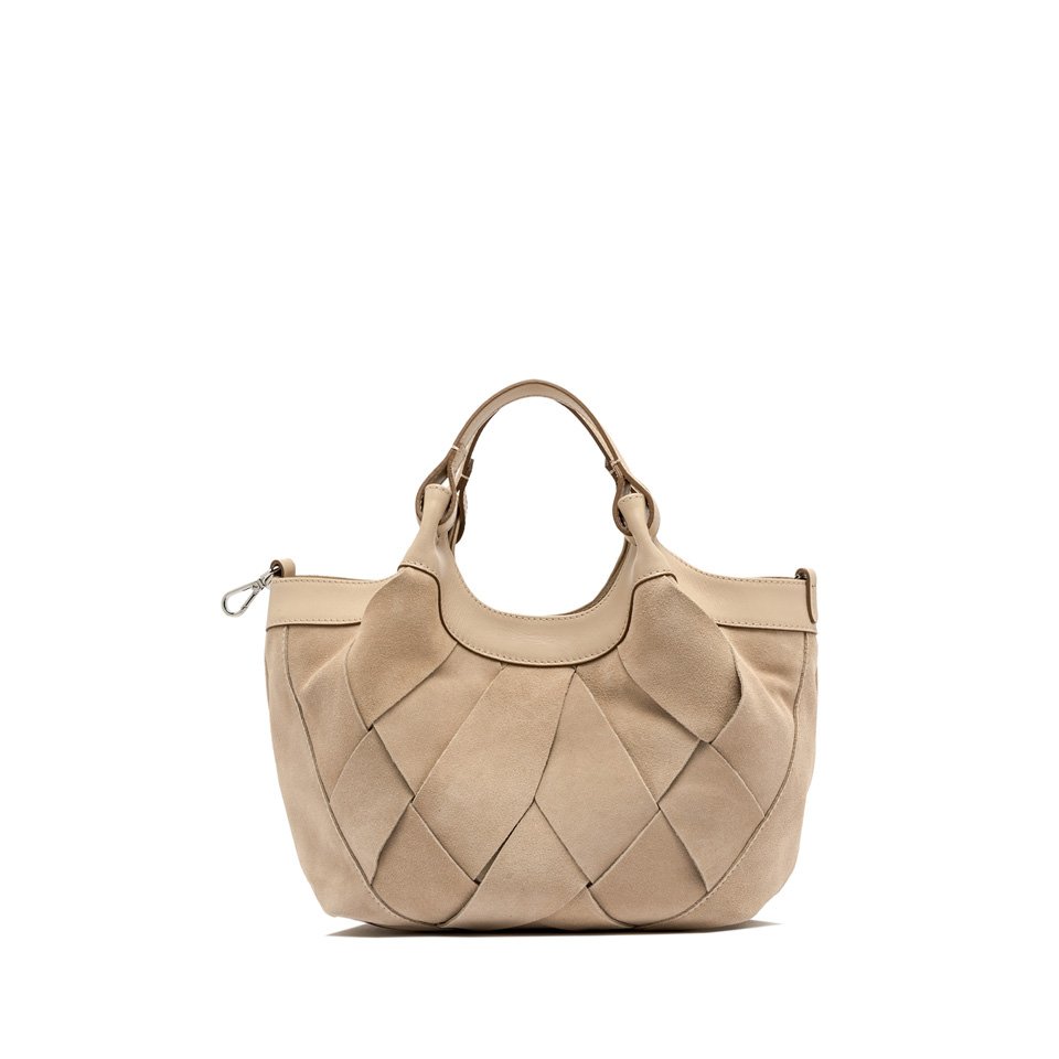 Gianni Chiarini Dua Nude Suede Leather Medium Tote - Image 6
