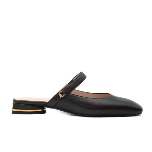 COCCINELLE-EVERYDAY-BLACK-LEATHER-MULE