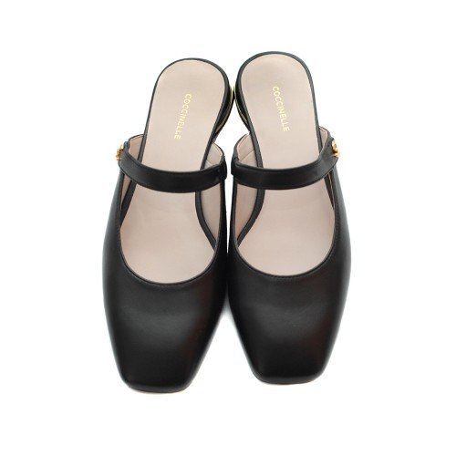 COCCINELLE-EVERYDAY-BLACK-LEATHER-MULE