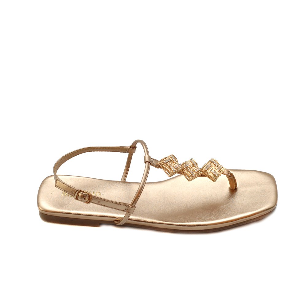 MENBUR_EMBELLISHED_COPPER_FLAT_THONG_SANDALS