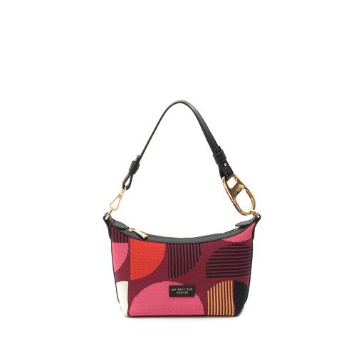 MY_BEST_BAG_FIRENZE_JACQUARD_FUCHSIA_MINI_HOBO_BAG