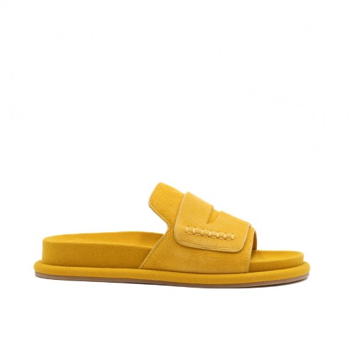 PALOMITAS_CALIOPE_YELLOW_SUEDE_SLIDES