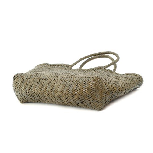 Dragon Diffusion Nantucket Kaki Big Leather Basket - Niutrack.com