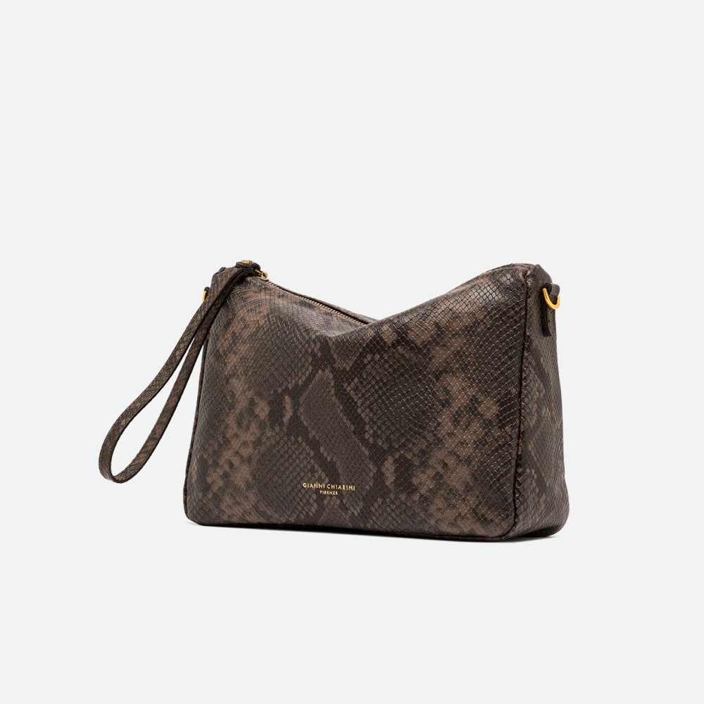 GIANNI-CHIARINI-NORA-POUCH-MEDIUM-PYTHON-ESPRESSO-10225