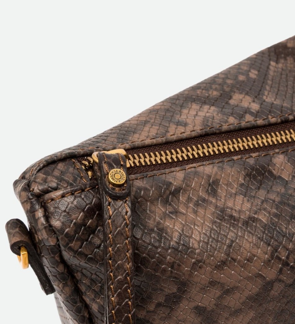 GIANNI-CHIARINI-NORA-POUCH-MEDIUM-PYTHON-ESPRESSO-10225