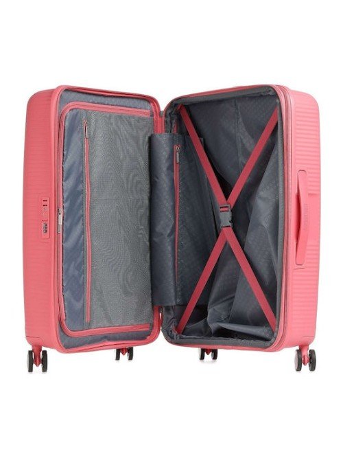 AMERICAN-TOURISTER-SOUNDBOX-LUGGAGE-CORAL-PINK