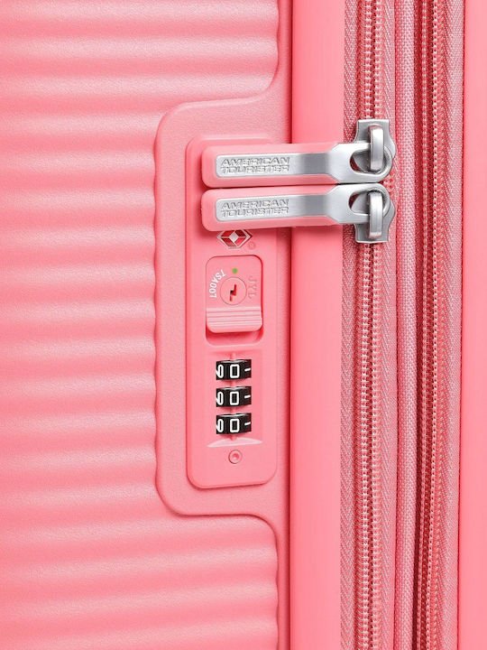 AMERICAN-TOURISTER-SOUNDBOX-LUGGAGE-CORAL-PINK