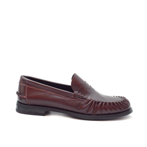 KMB-SHINY-WINE-LEATHER-LOAFERS
