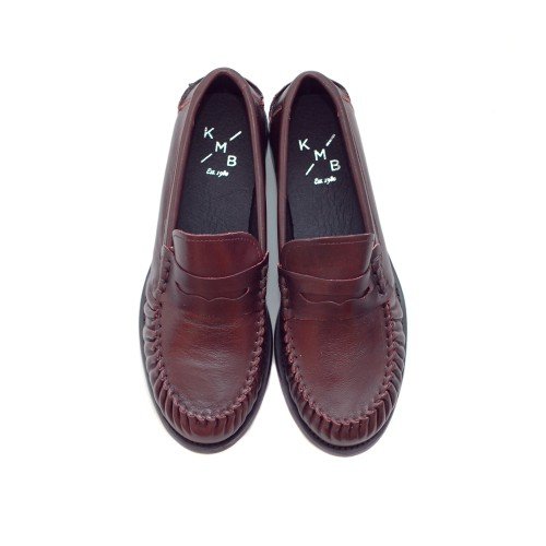 KMB-SHINY-WINE-LEATHER-LOAFERS