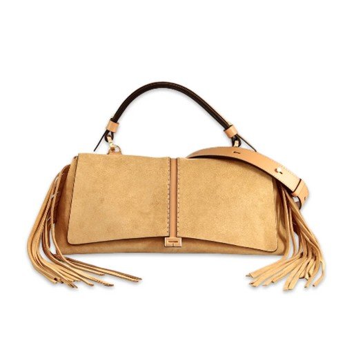 LORISTELLA-KENDALL-CARAMEL-SUEDE-FRINGED-BAG