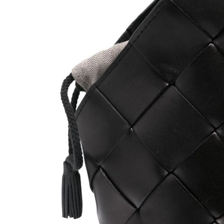 DRAGON-DIFFUSION-CASTELLO-BLACK-WOVEN- LEATHER-BAG