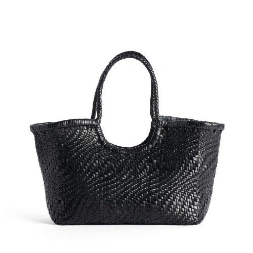 DRAGON-DIFFUSION-NANTUCKET-OPTICAL-BLACK-WOVEN-LEATHER-BAG