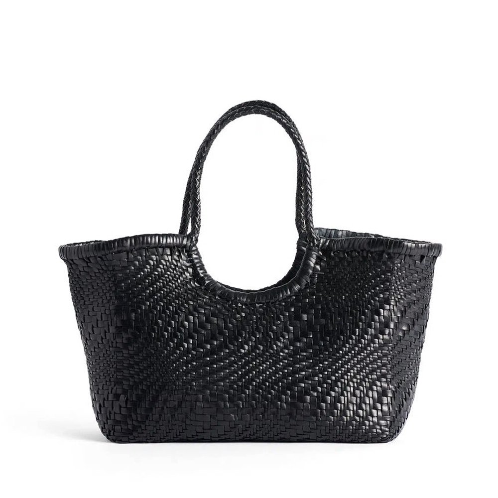 DRAGON-DIFFUSION-NANTUCKET-OPTICAL-BLACK-WOVEN-LEATHER-BAG