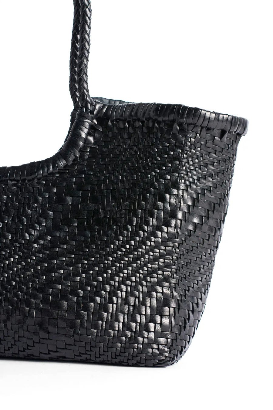 DRAGON-DIFFUSION-NANTUCKET-OPTICAL-BLACK-WOVEN-LEATHER-BAG