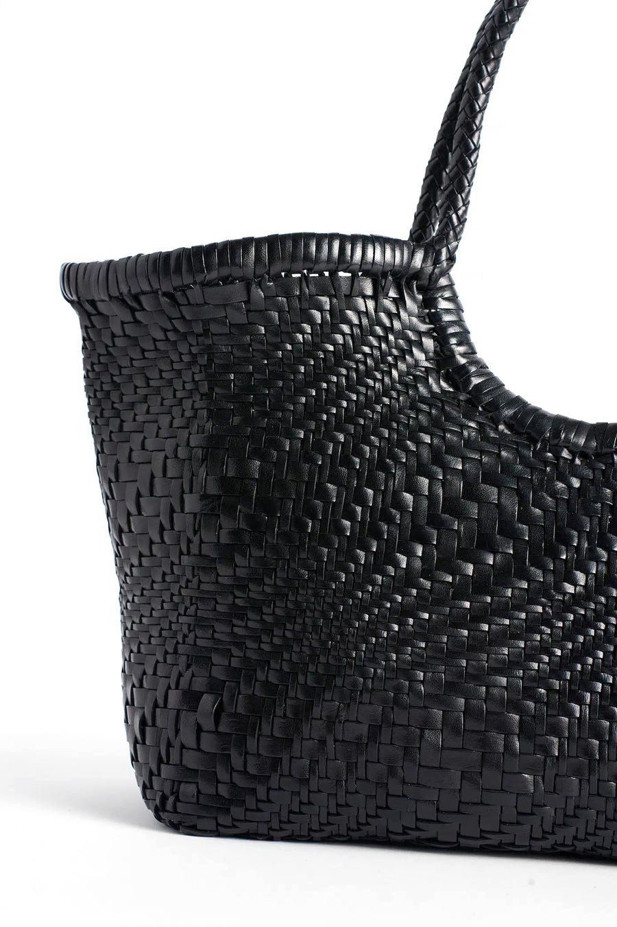 DRAGON-DIFFUSION-NANTUCKET-OPTICAL-BLACK-WOVEN-LEATHER-BAG