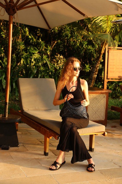 DRAGON-DIFFUSION-SANTA-MARIA-BLACK-WOVEN-LEATHER-BAG