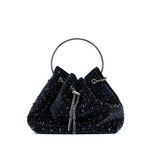 MENBUR-EMBELLISHED-BLACK-MINI-POUCH
