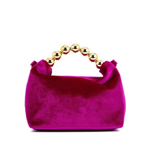 MENBUR-FUCHSIA-VELVET-MINI-POUCH