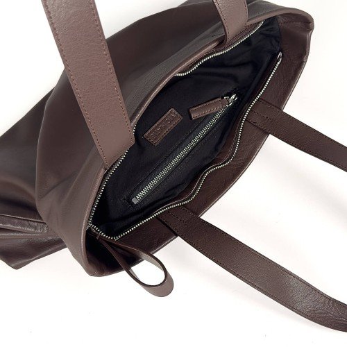VIC-MATIE-ADRIANA-DARK-BROWN-LEATHER-BAG