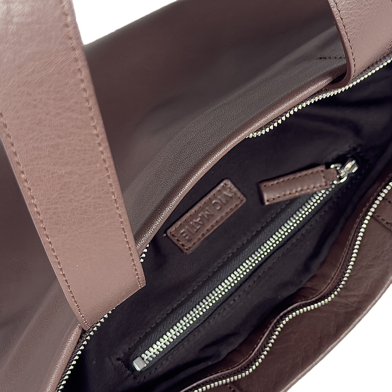 VIC-MATIE-ADRIANA-DARK-BROWN-LEATHER-BAG