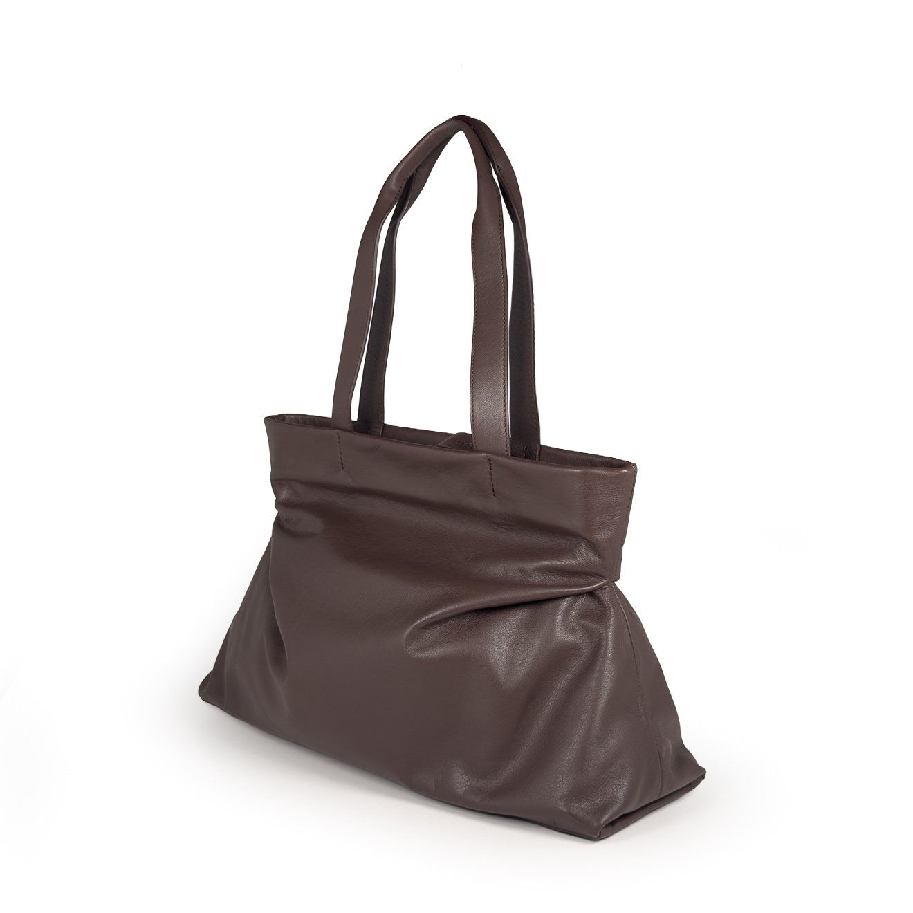 VIC-MATIE-ADRIANA-DARK-BROWN-LEATHER-BAG