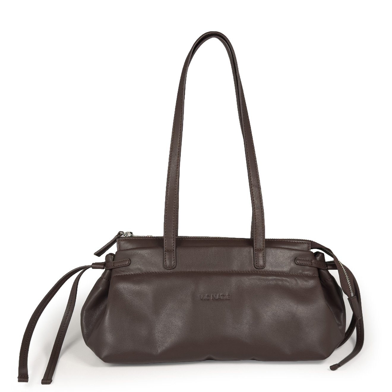 VIC-MATIE-CLAUDITA-DARK-BROWN-LEATHER-BAG