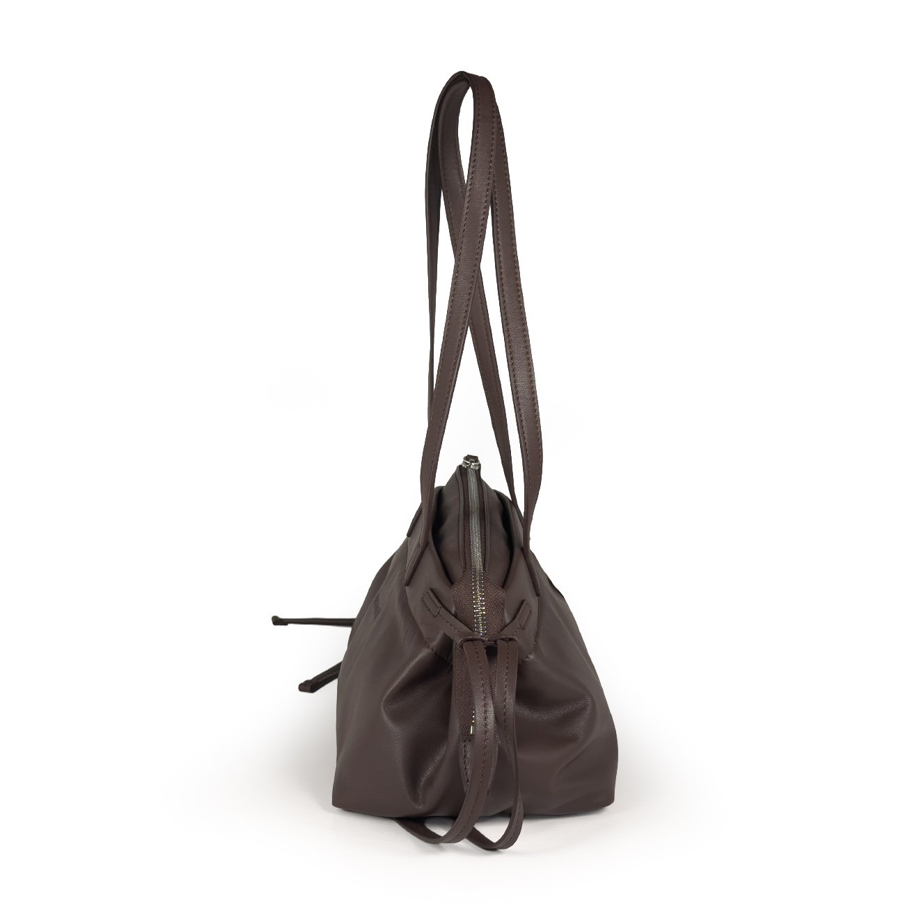 VIC-MATIE-CLAUDITA-DARK-BROWN-LEATHER-BAG