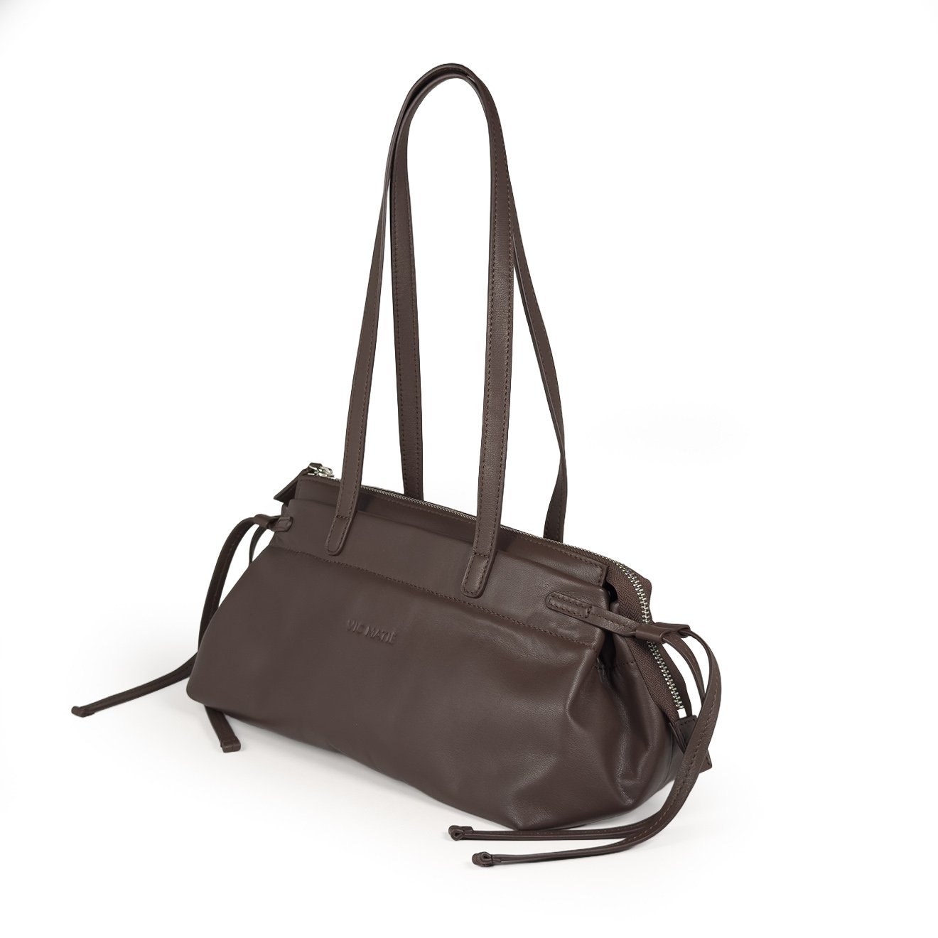 VIC-MATIE-CLAUDITA-DARK-BROWN-LEATHER-BAG