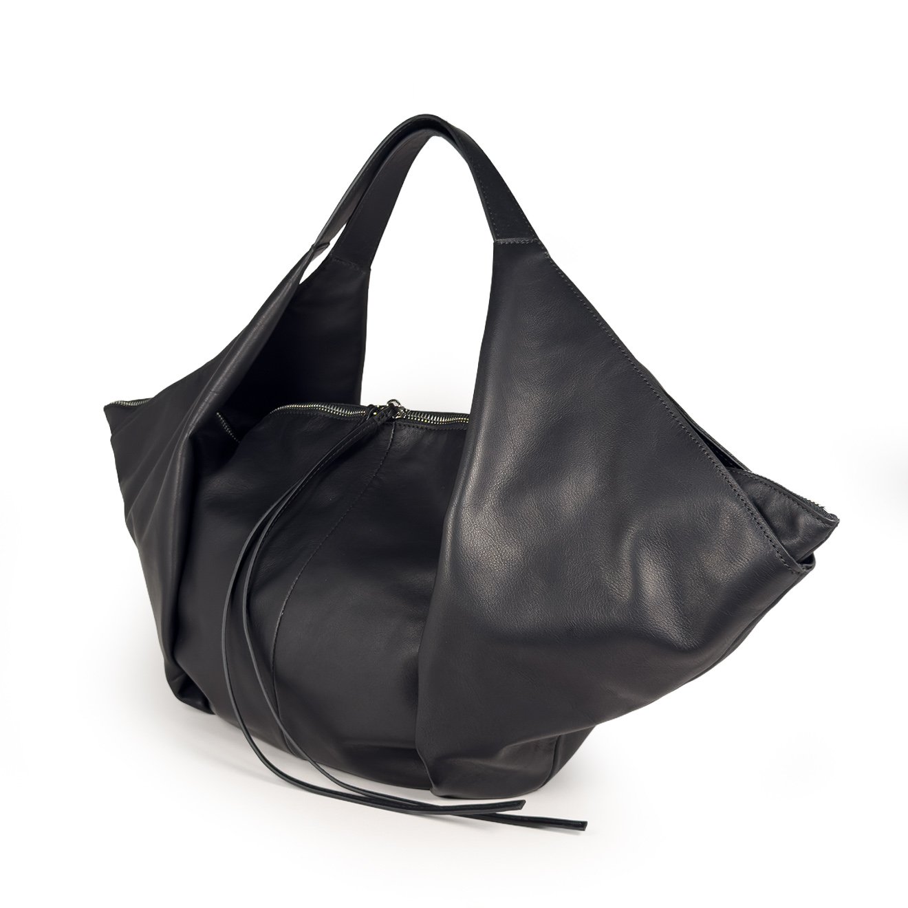 VIC-MATIE-TABITA-BLACK-HOBO-LEATHER-BAG