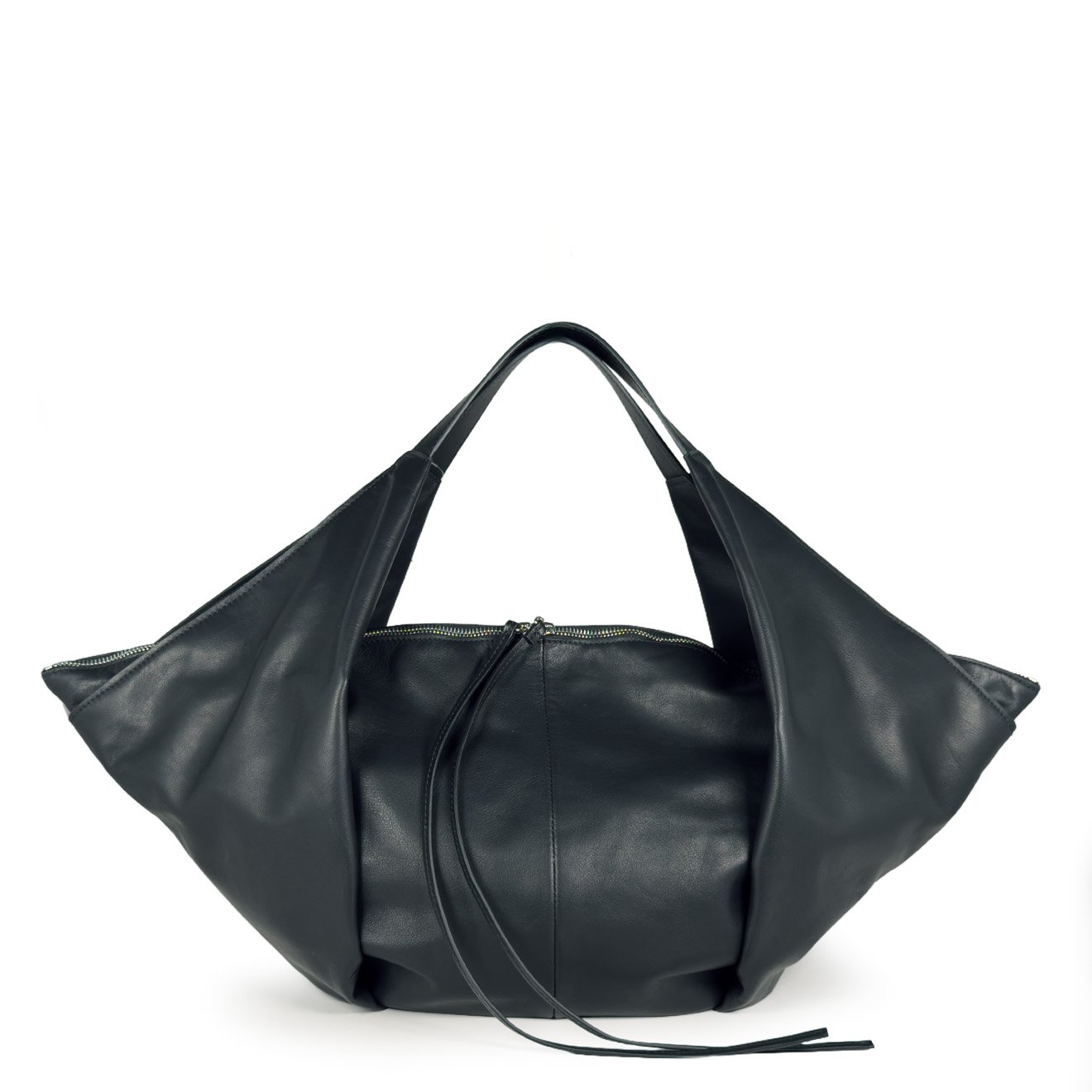 VIC-MATIE-TABITA-BLACK-HOBO-LEATHER-BAG