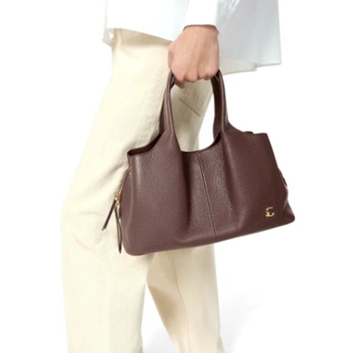 COCCINELLE-NELL-BROWN-LEATHER-HANDBAG