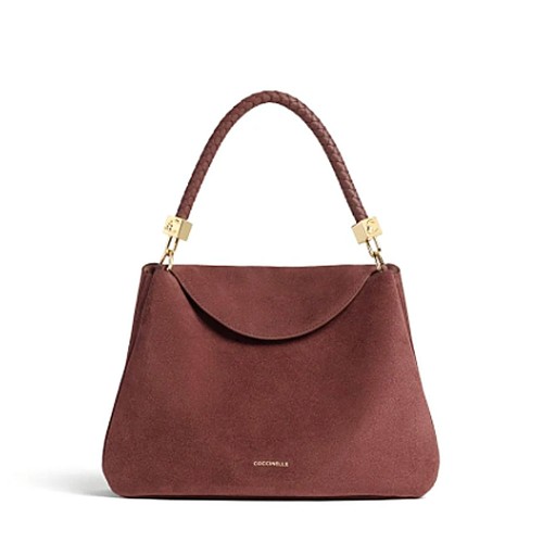 COCCINELLE-TIGGY-ANTIQUE-ROSE-SUEDE-BAG