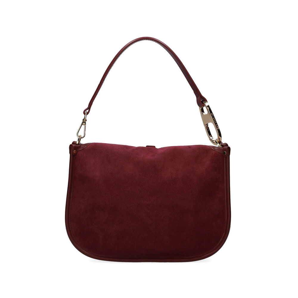 My Best Bag Firenze Bordeaux Leather Stripes Hobo Bag - Image 4