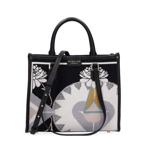 MY-BEST-BAG-FIRENZE-MEDIUM-JACQUARD-BLACK-DAHLIA-TOTE
