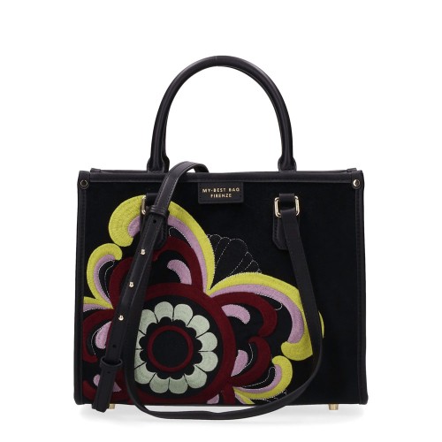 MY-BEST-BAG-FIRENZE-MANDALA-BLACK-VELVET-MEDIUM-TOTE