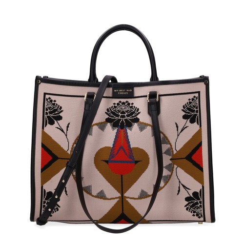 MY-BEST-BAG-FIRENZE-LARGE-JACQUARD_ROSE DHALIA-TOTE