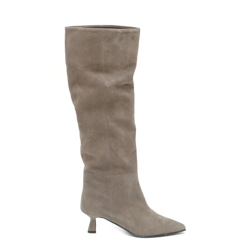THE-BAG-TAUPE-SUEDE-KITTEN-HEEL-HIGH-BOOTS