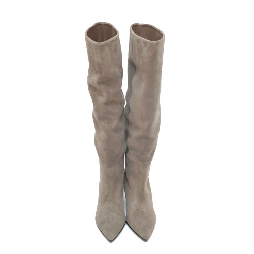 THE-BAG-TAUPE-SUEDE-KITTEN-HEEL-HIGH-BOOTS